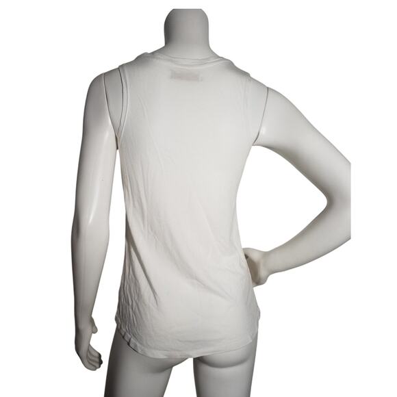 Spiritual Gangster Womens Small White Gold Foil Sleeveless Yoga Tank Top - Picture 4 of 7